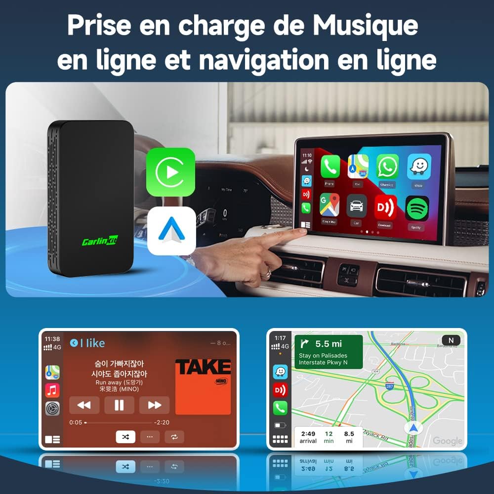 Thumbnail 2 de Carlinkit 5.0 2air : adaptateur CarPlay/Android Auto sans fil 2 en 1