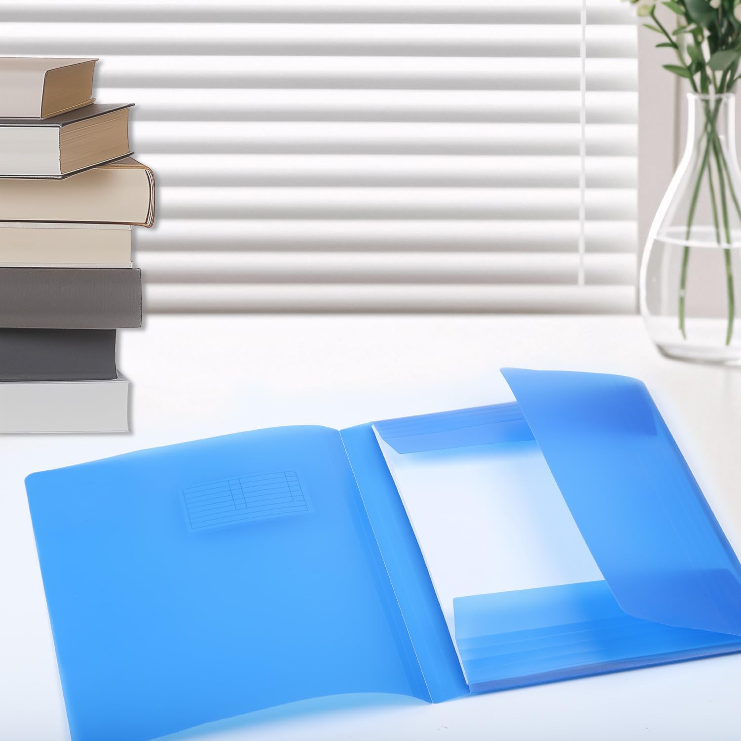 Thumbnail 4 de DoocliB Sammelmappe A4 3er Set – Eckspannermappe aus Kunststoff, Gummizug, Blau (3 Stück)