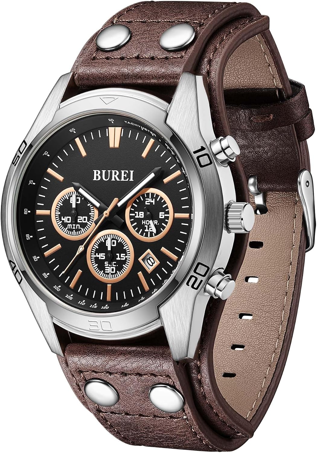 Detalle 2 de BUREI Montre chronographe Vintage