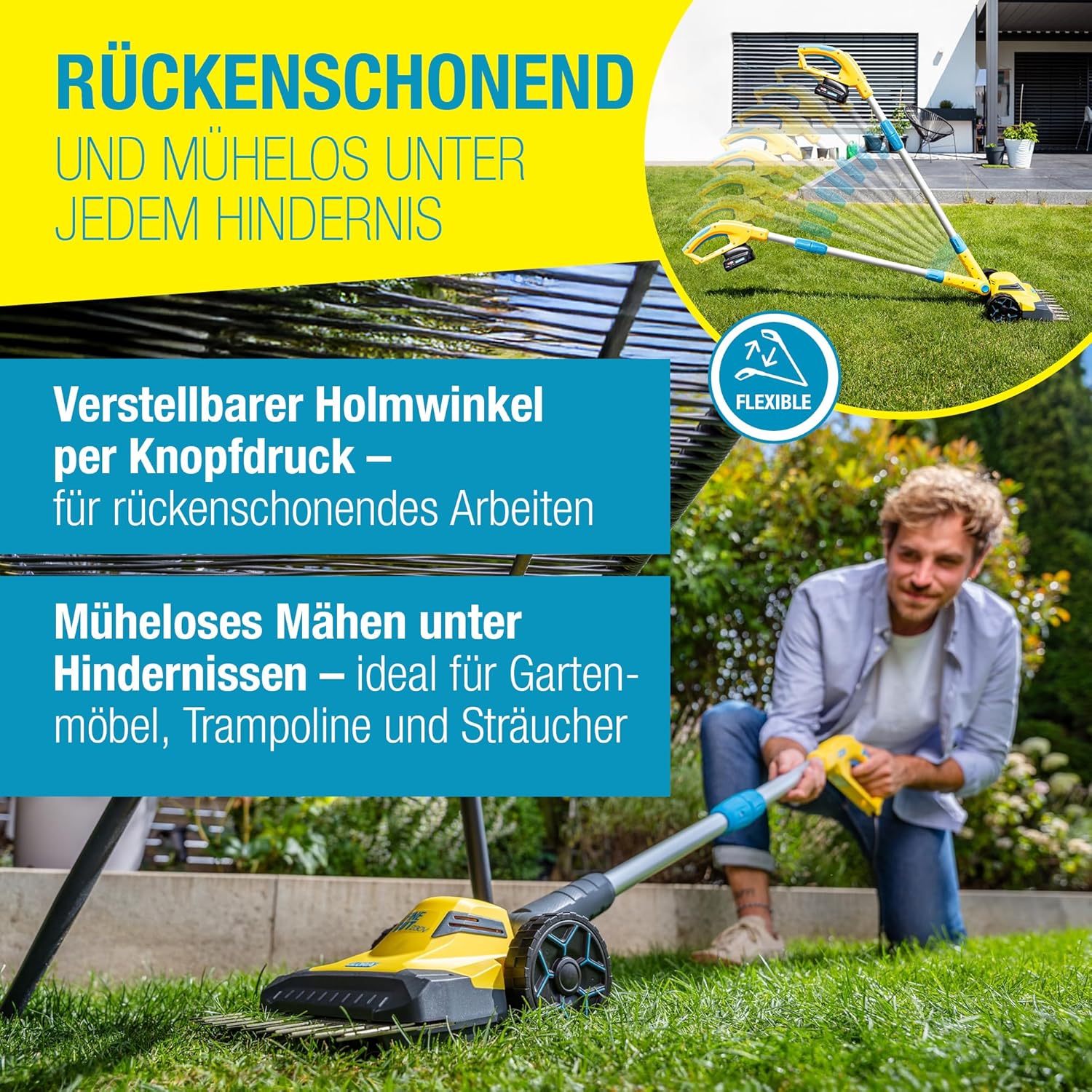 Thumbnail 5 de Gloria FineCut 18V Rasentrimmer & Kantenschneider Set – 25 cm Schnittbreite, Bosch Akku inkl. Ladegerät