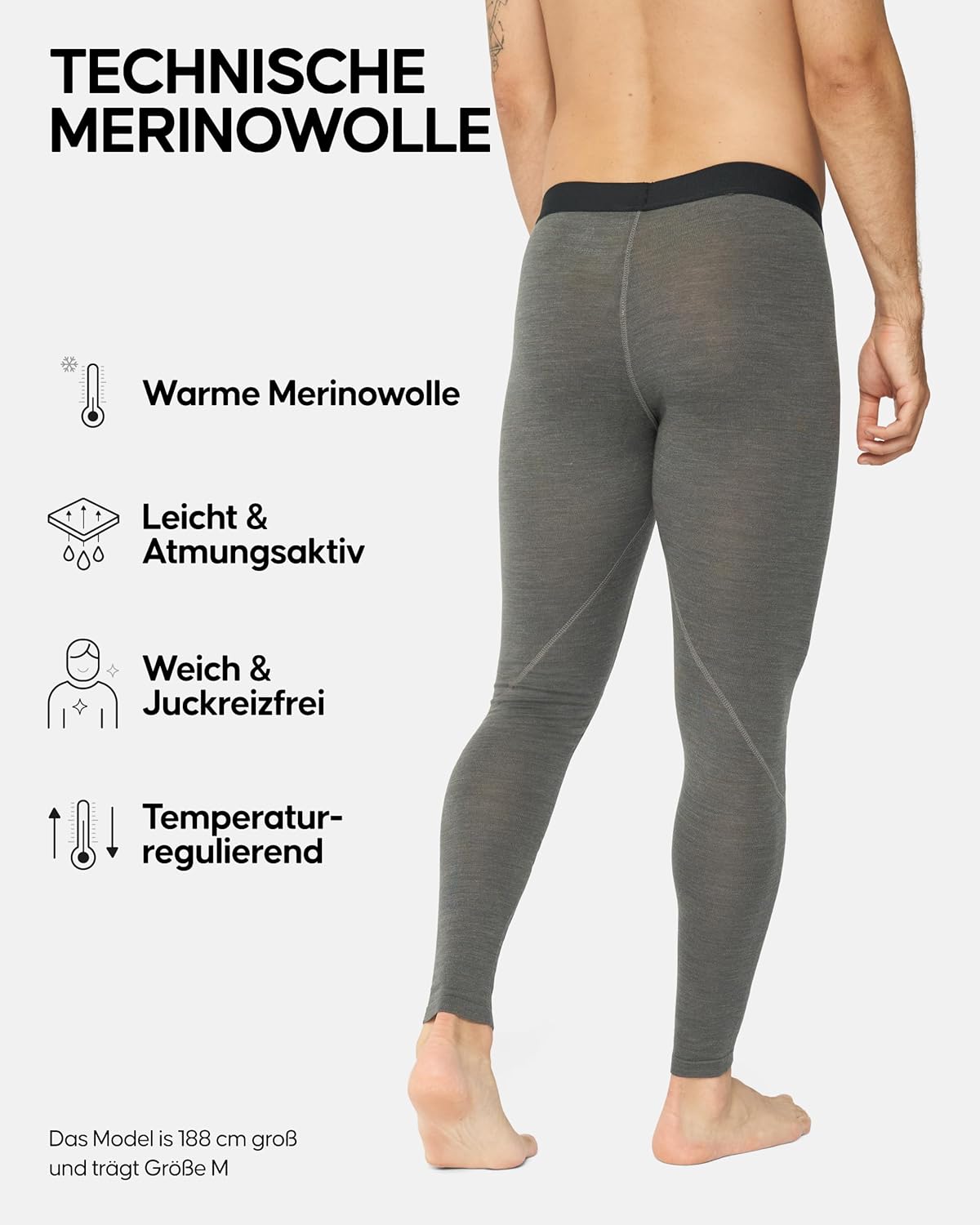 Thumbnail 2 de DANISH ENDURANCE Merino Thermounterhose 180 g/m² 🩲