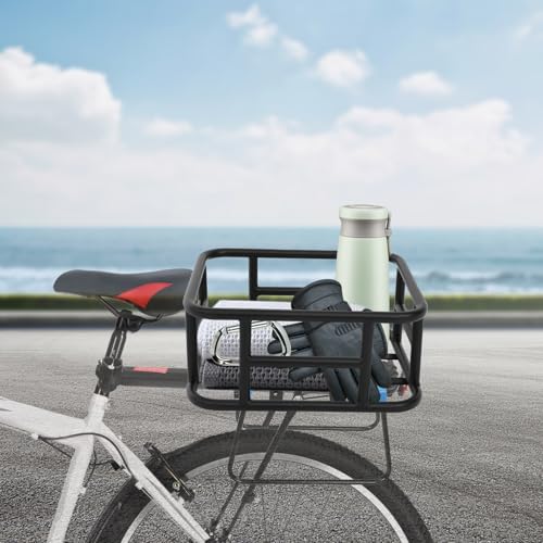 Thumbnail 4 de Donened Fahrradkorb Hinten 34.3x30.5x15 cm – stabiler Gepäckträgerkorb aus Eisen