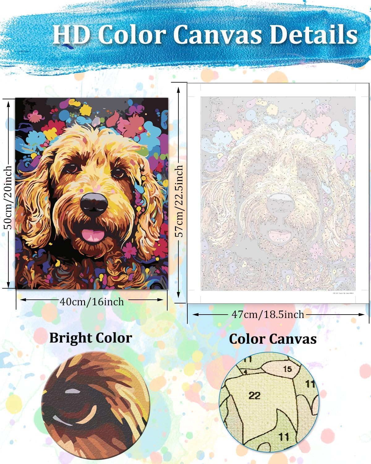 Thumbnail 1 de TOCARE Paint by Numbers Kit 16 x 20 Inch