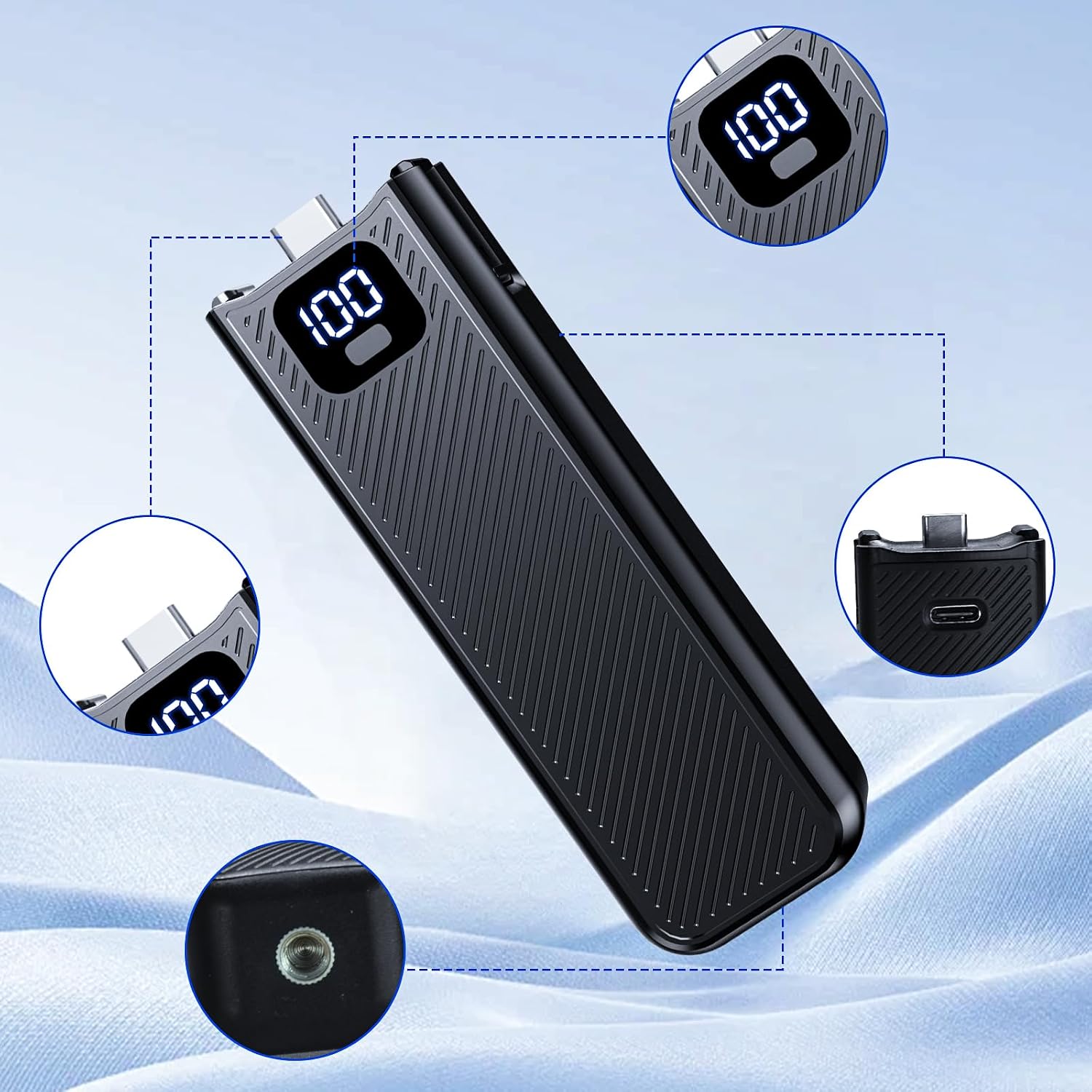 Thumbnail 3 de Upgrade Batteriegriff für DJI Osmo Pocket 4/Pocket3 & Xt… – 5000 mAh, 22,5 W PD Schnellladung, LED-Anzeige