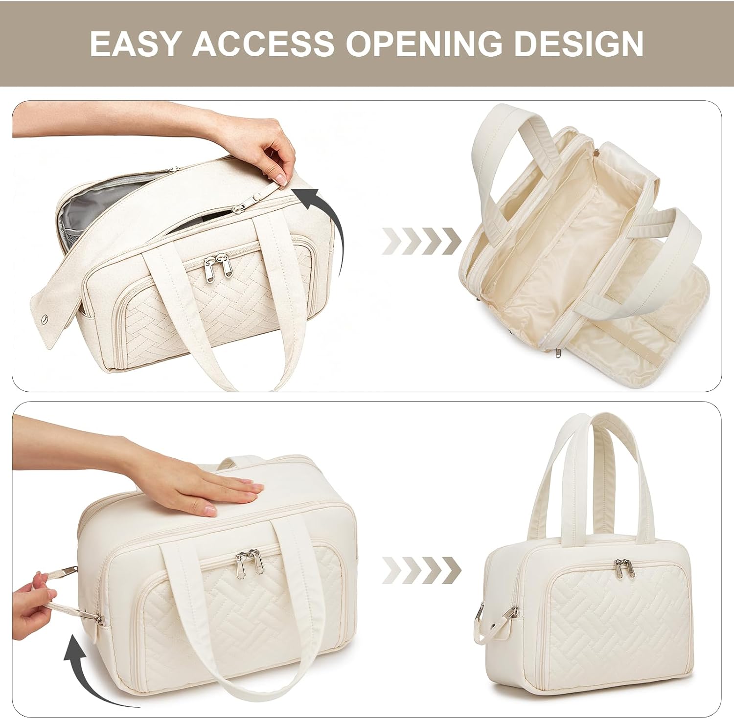 Thumbnail 4 de Kono Toiletry Bag for Travel – Waterproof, Large Capacity with Wide Opening