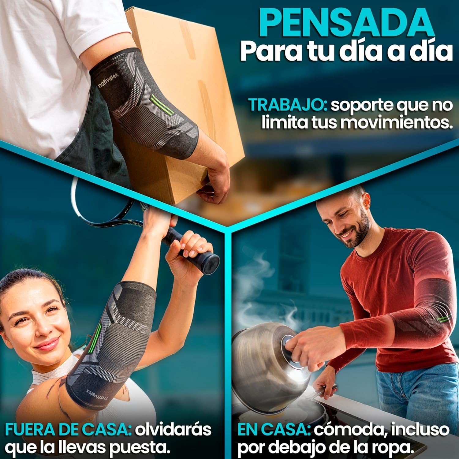Thumbnail 3 de NativoDex Codera de Compresión para Epicondilitis