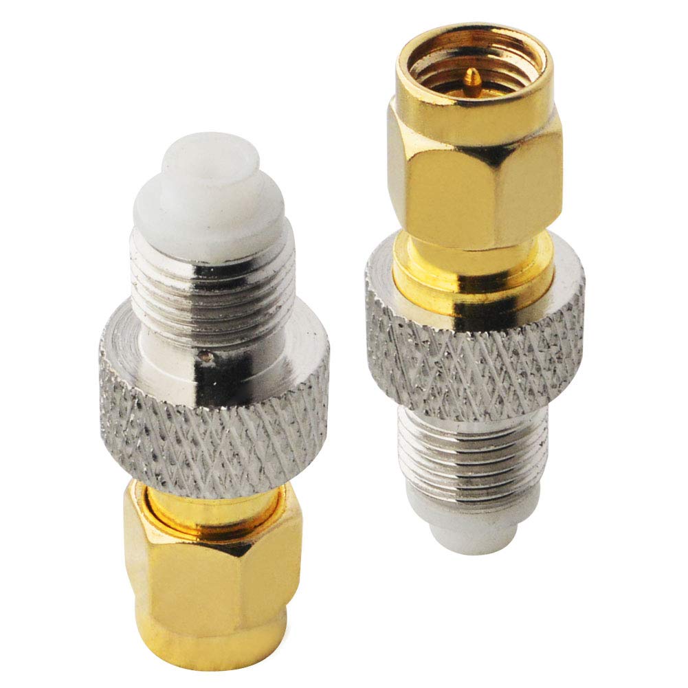 Thumbnail 1 de Boobrie FME Female to SMA Male Connector (SMA plug to FME jack) — 50Ω straight RF coax adapter, pack of 2