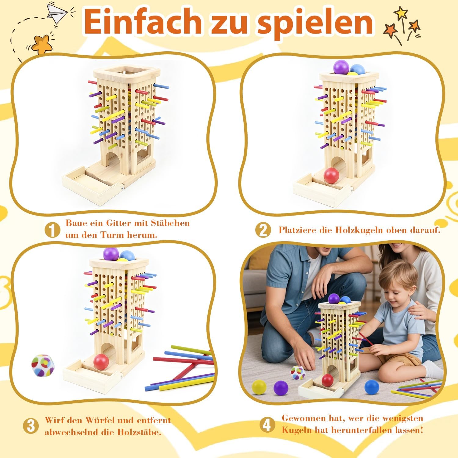 Detalle 1 de Montessori Holz Spielbrettspiel 3-5 Jahre