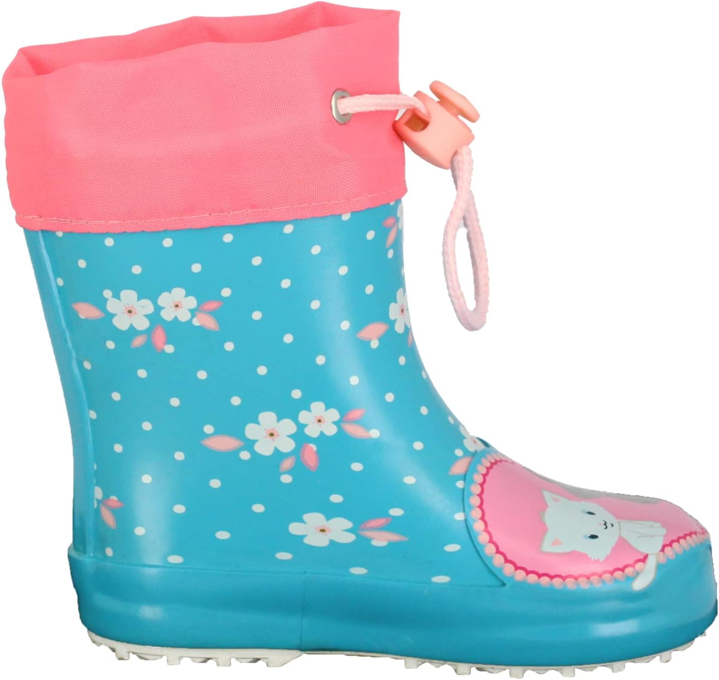 Detalle 2 de Beck Mädchen Kätzchen-4011Gummistiefel – hochwertige Naturkautschuk-Stiefel mit regulierbarer Stulpe, rutschfeste Sohle