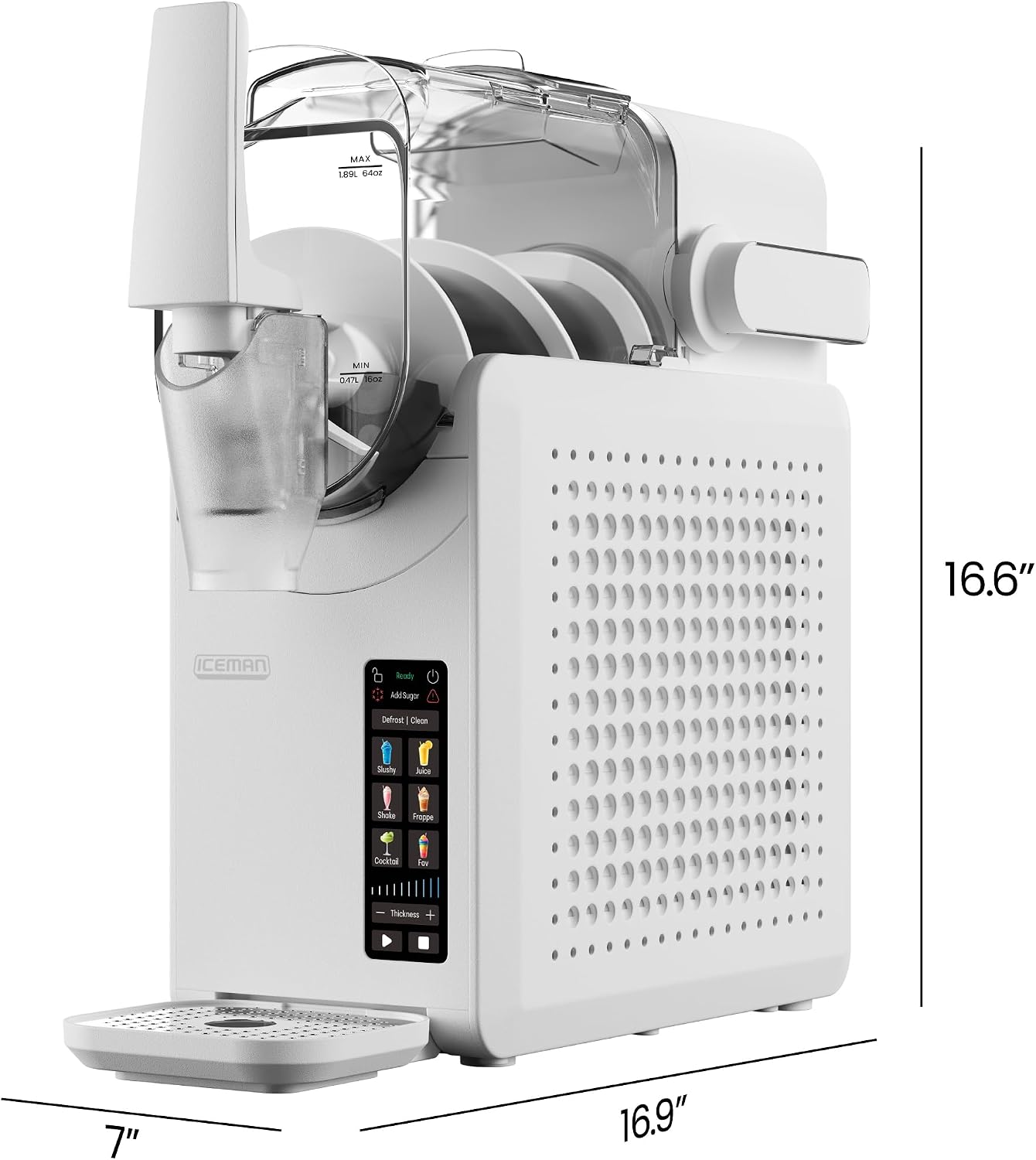 Thumbnail 6 de Iceman Slush-Ease MAX RJ62-20A-WHT-CA Slushie Machine with 5 Presets