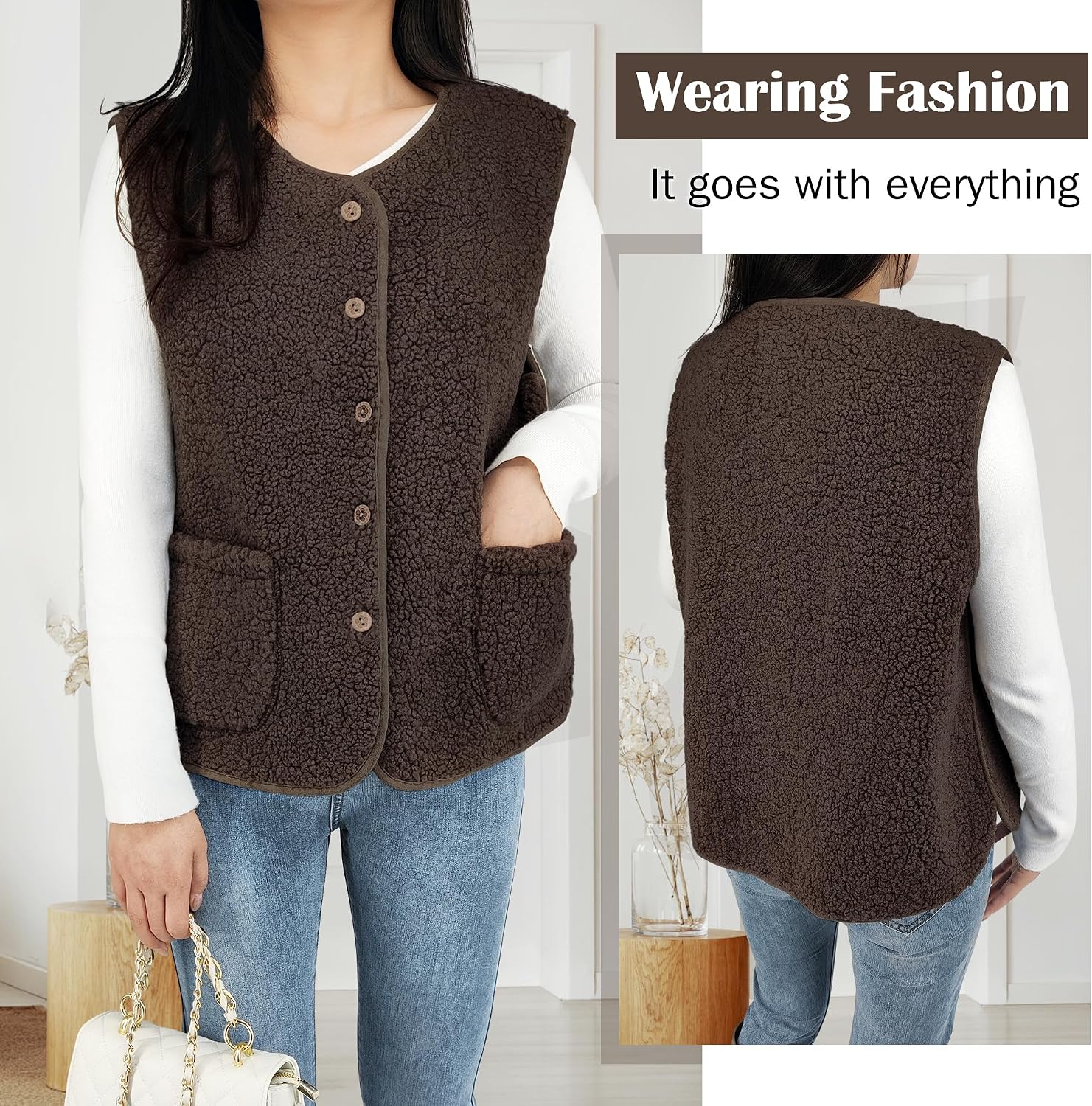 Thumbnail 6 de Teddy Fleece Weste Damen 2 Größen