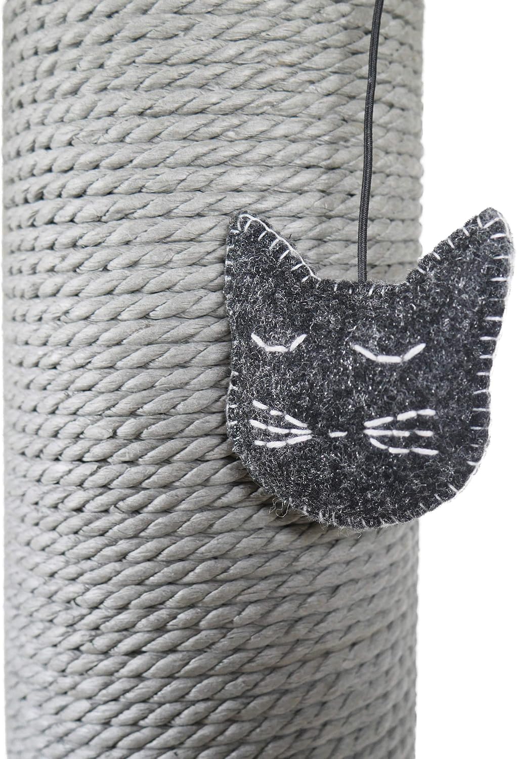 Detalle 2 de Rosewood Charcoal Adjustable Pole Scratcher – Grey Cat Scratching Post with Twist-to-Adjust Feature