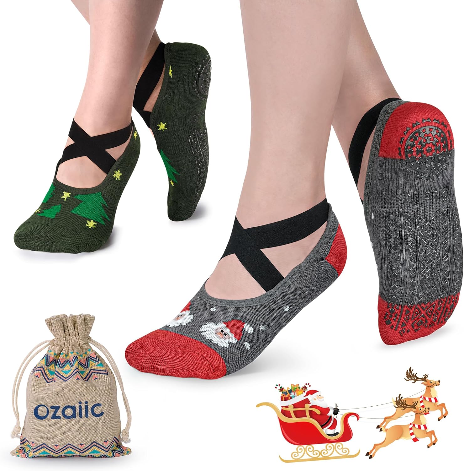 Thumbnail 6 de Ozaiic Yoga Socks for Women with Grips – Non-Slip Five Toe Socks for Pilates, Barre, Ballet and Dance