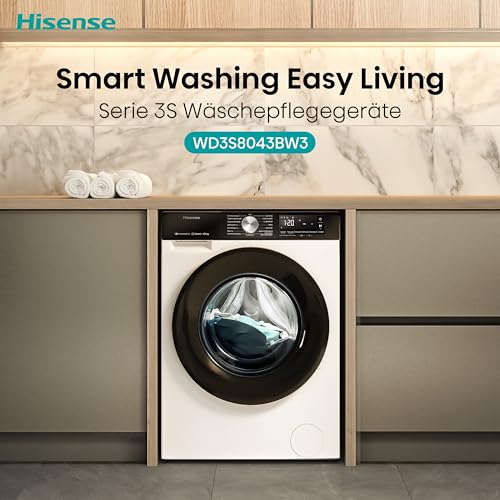 Thumbnail 16 de Hisense WD3S8043BW3 Waschtrockner – 8 kg, 54 l, JetWash, Auto Wash, Dampffunktion