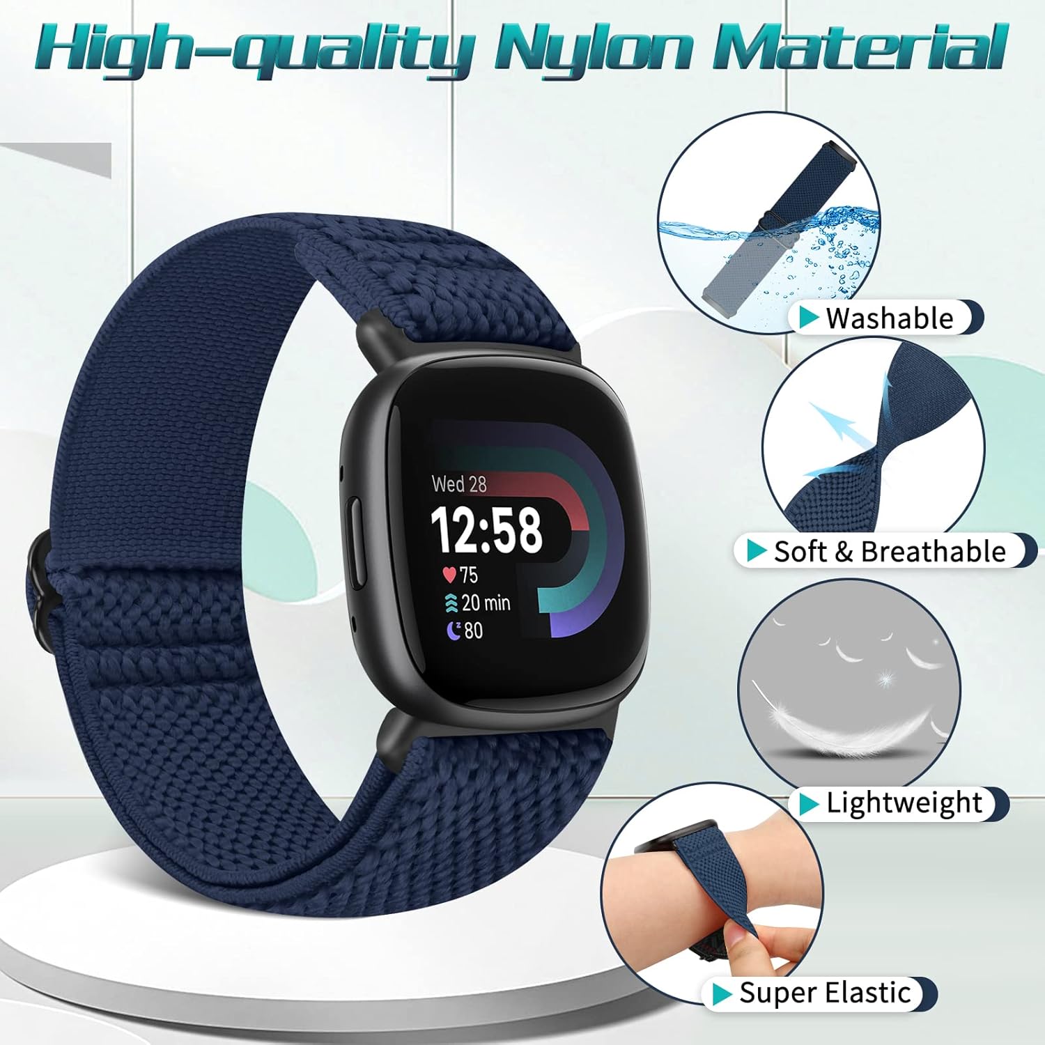 Thumbnail 2 de Tiptops Nylon Loop Straps for Fitbit Versa