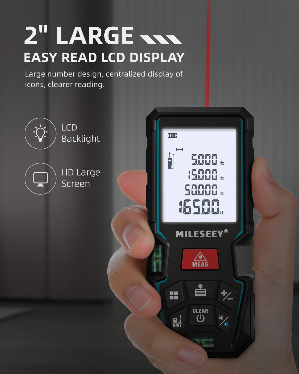 Thumbnail 6 de MiLESEEY D5T Laser Entfernungsmesser 50 m mit APP