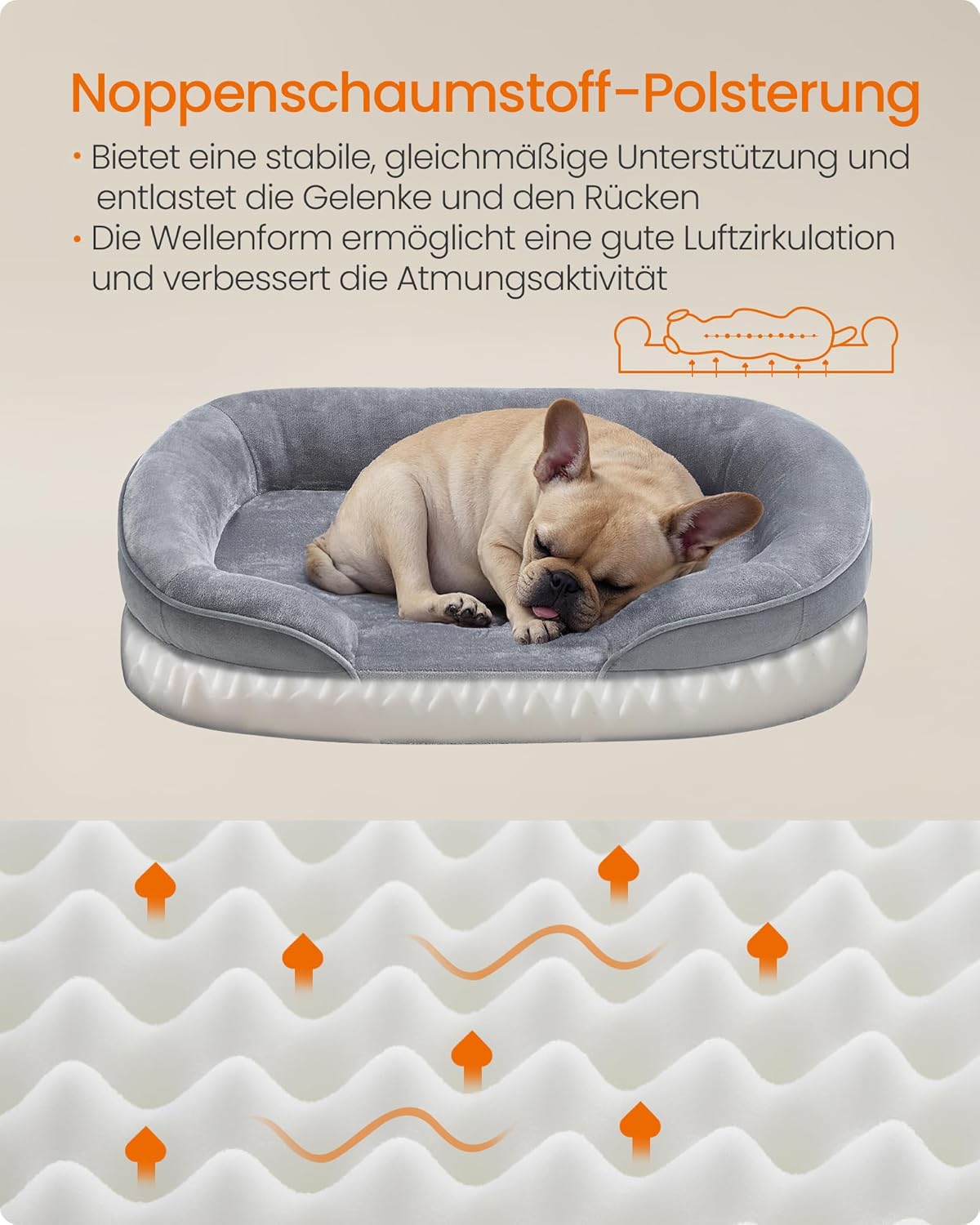 Detalle de Feandrea PGW281G01 Hundebett 76 x 51 cm