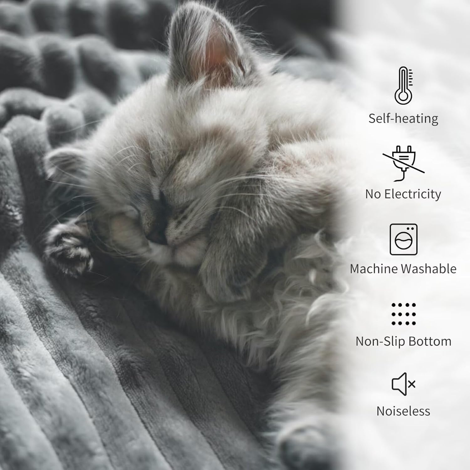 Thumbnail 6 de NWK Fluffy self-warming cat mat 114cm