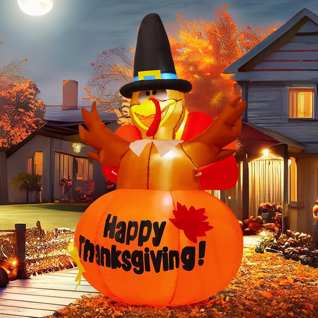 Thumbnail 3 de GOOSH Thanksgiving inflatable turkey, 6 ft