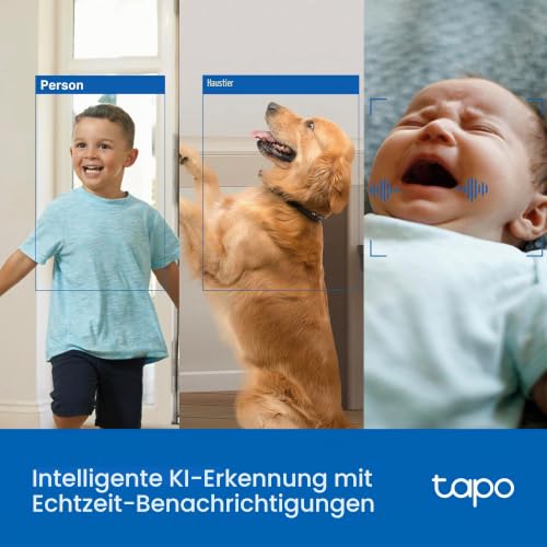 Detalle 2 de Tapo C250 4K-Innenkamera mit 360°-Sicht, lokaler KI und Bewegungsverfolgung