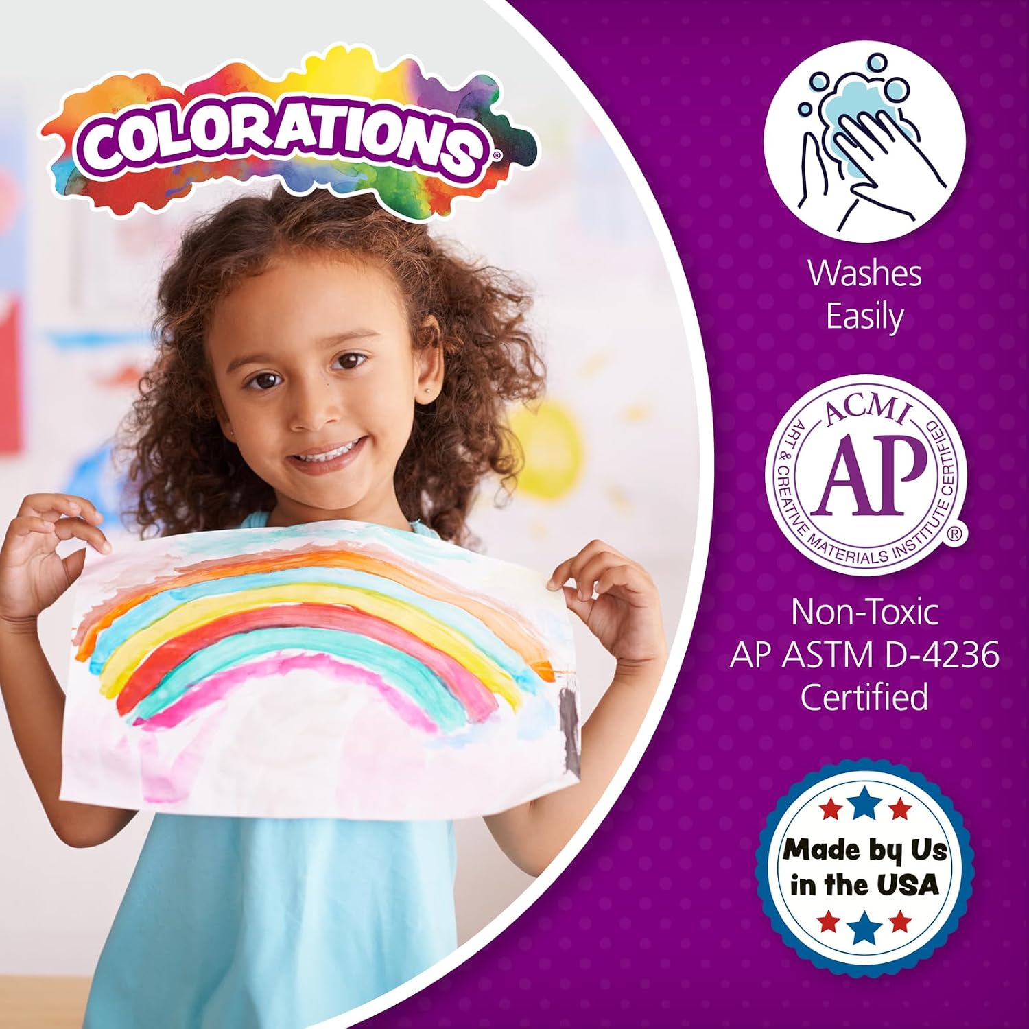 Thumbnail 4 de Colorations SWT16 Washable Tempera Paints 16 fl oz