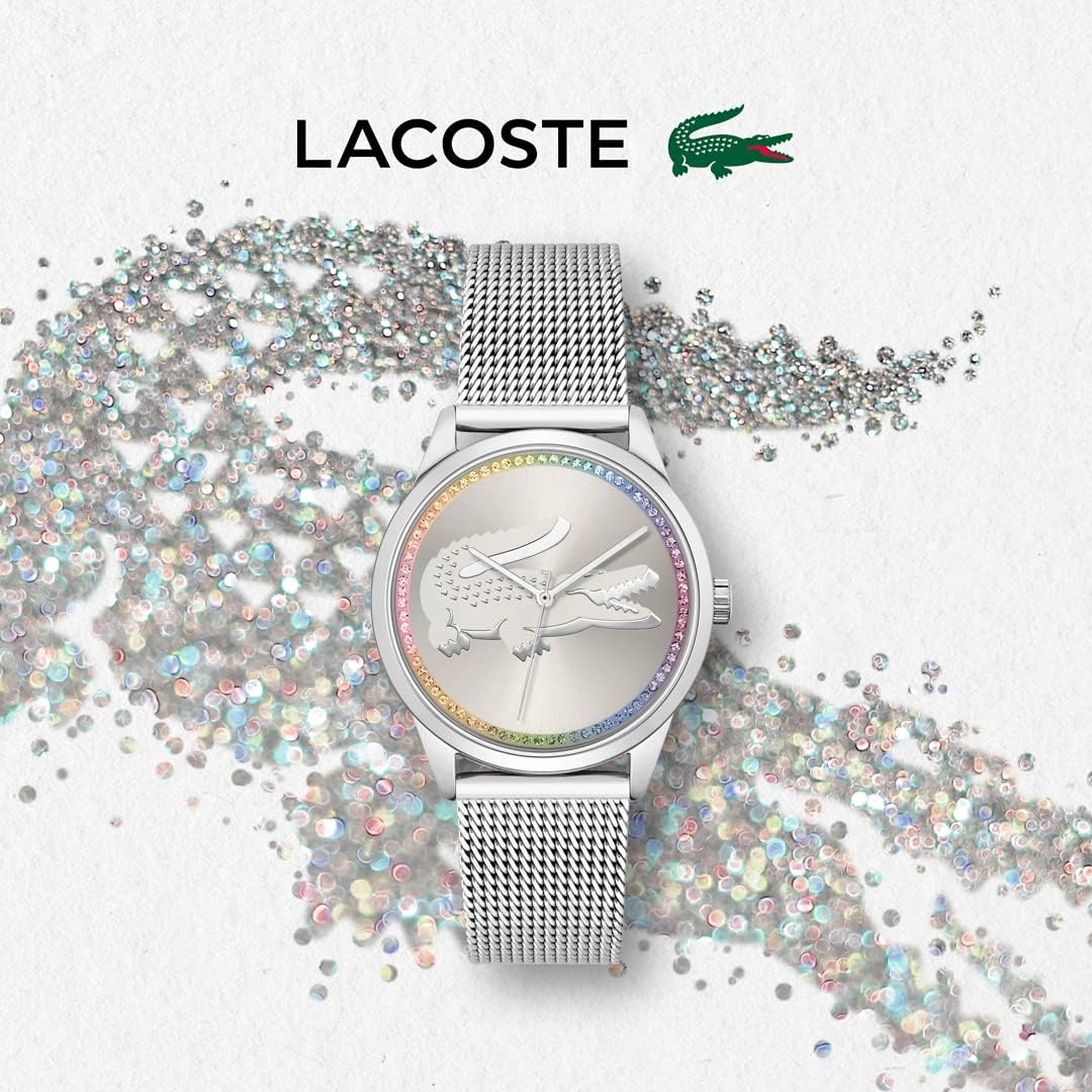 Thumbnail 4 de Lacoste Analog Quarzuhr LADYCROC Damen 2001259 mit silbernem Edelstahl-Meshband