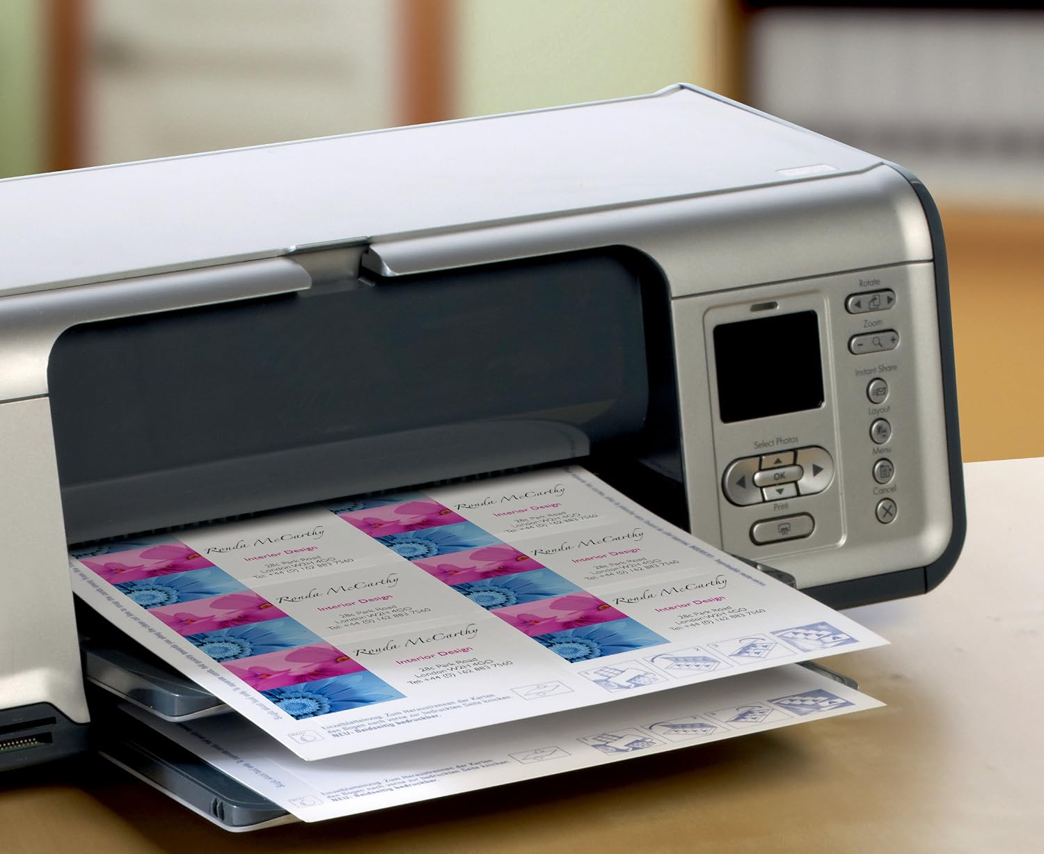 Detalle de Avery Zweckform C32028-25 visitekaartjes voor inkjetprinters, 220 g, glanzend