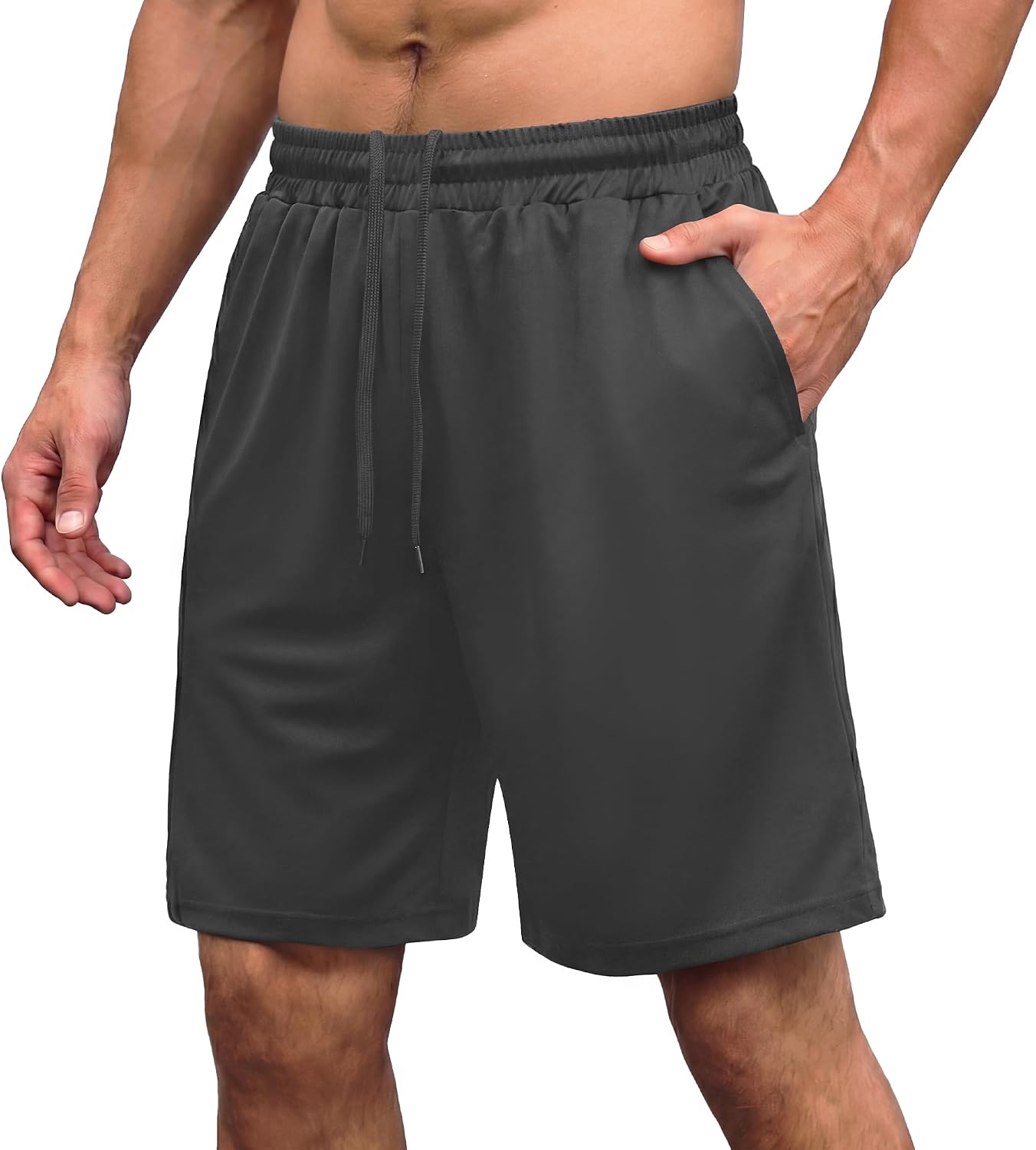 Detalle 2 de AMIYOYO Sporthose Herren Kurz – schnelltrocknend, leicht & flexibel mit Taschen