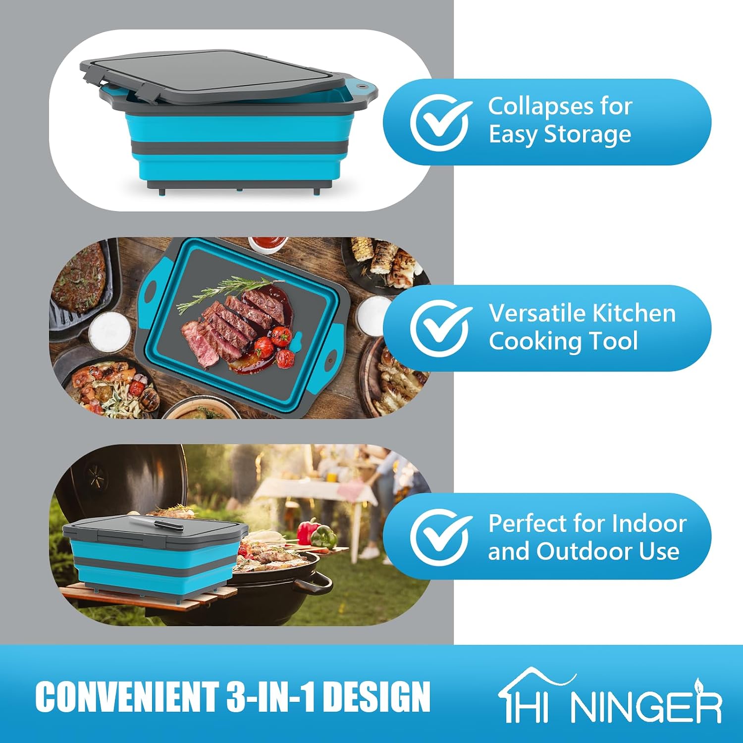 Thumbnail 1 de HI NINGER Collapsible Cutting Board 30mm