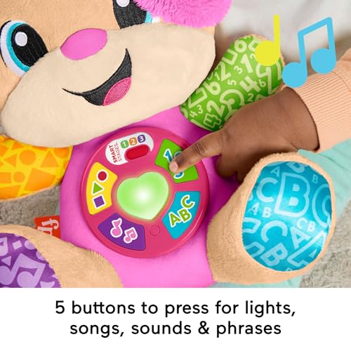 Detalle 2 de Fisher-Price Sis Pink Smart Stages Plush: Multilingual Learning Toy for infants 6+ months