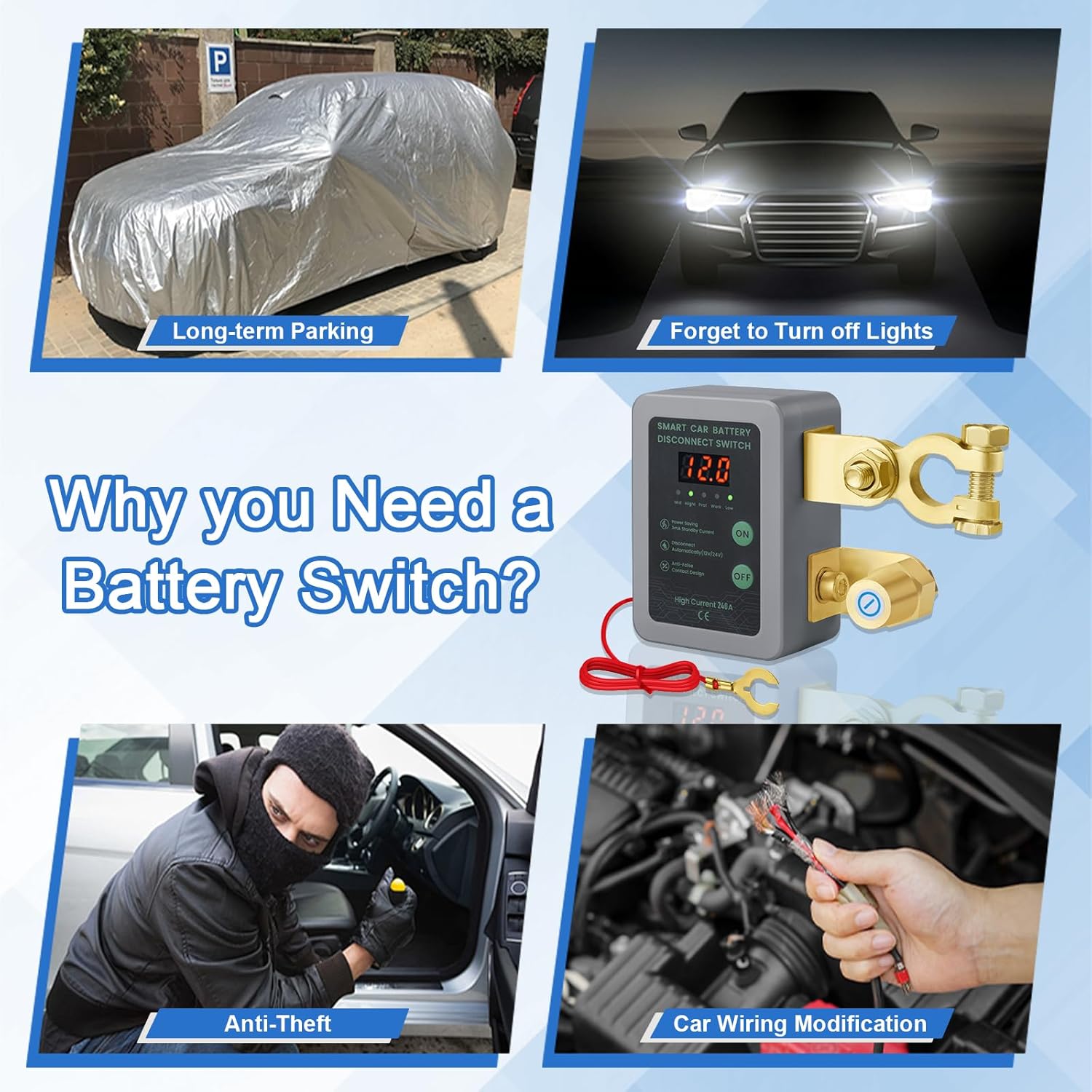 Thumbnail 4 de Interruptor desconexión batería 12V 240A con telemando