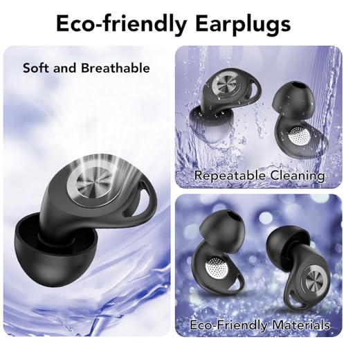 Thumbnail 4 de Tapones Oídos CASCHO para Dormir y Concentración, 45 dB con 8 Tack de Silicona (XS–L) y Estuche Negro