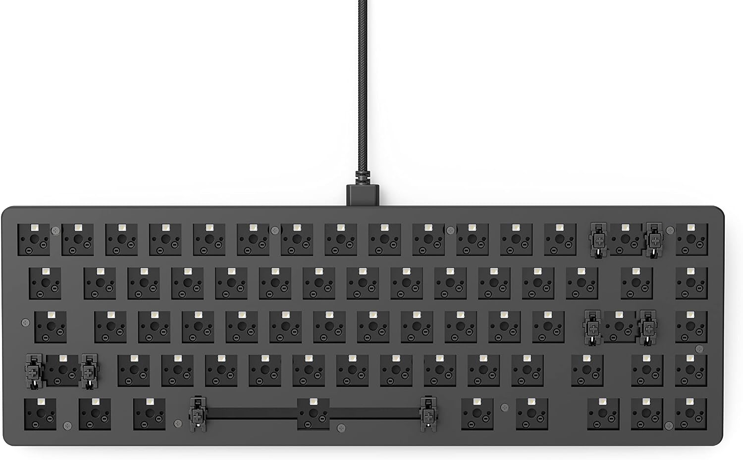 Detalle de GLORIOUS GMMK 2 Full Size (96%) Barebones Keyboard Frame, White, RGB