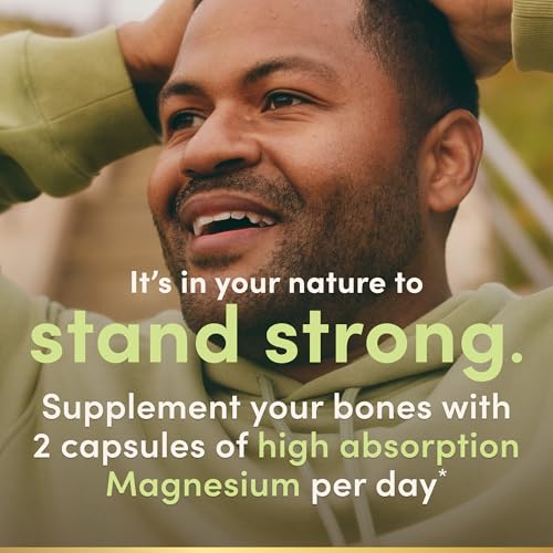 Detalle de Nature’s Bounty High Absorption Magnesium Glycinate 240 mg: Support for Muscle, Heart, Nerve & Bone Health