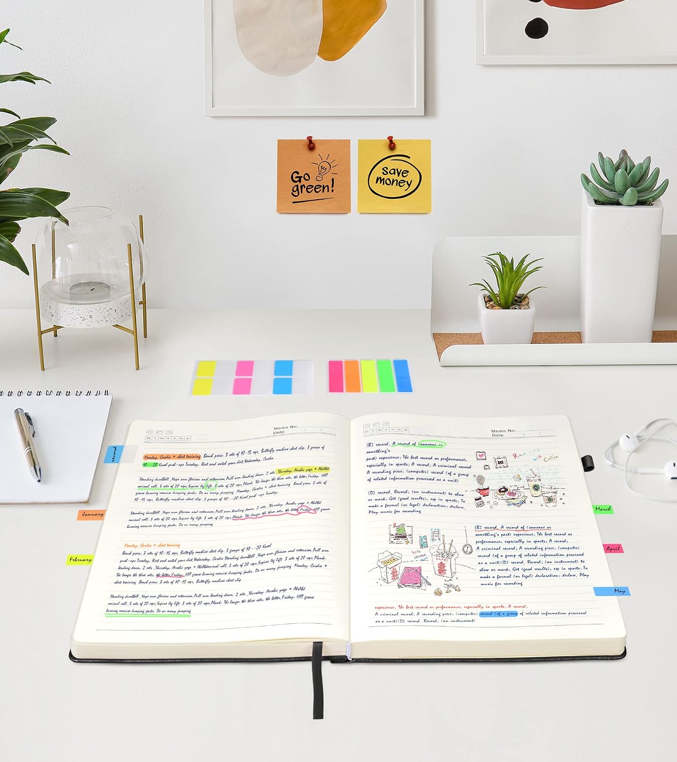 Detalle 2 de Ansopu A4 Lined Journal Notebook, 365 Pages, 100 GSM Paper