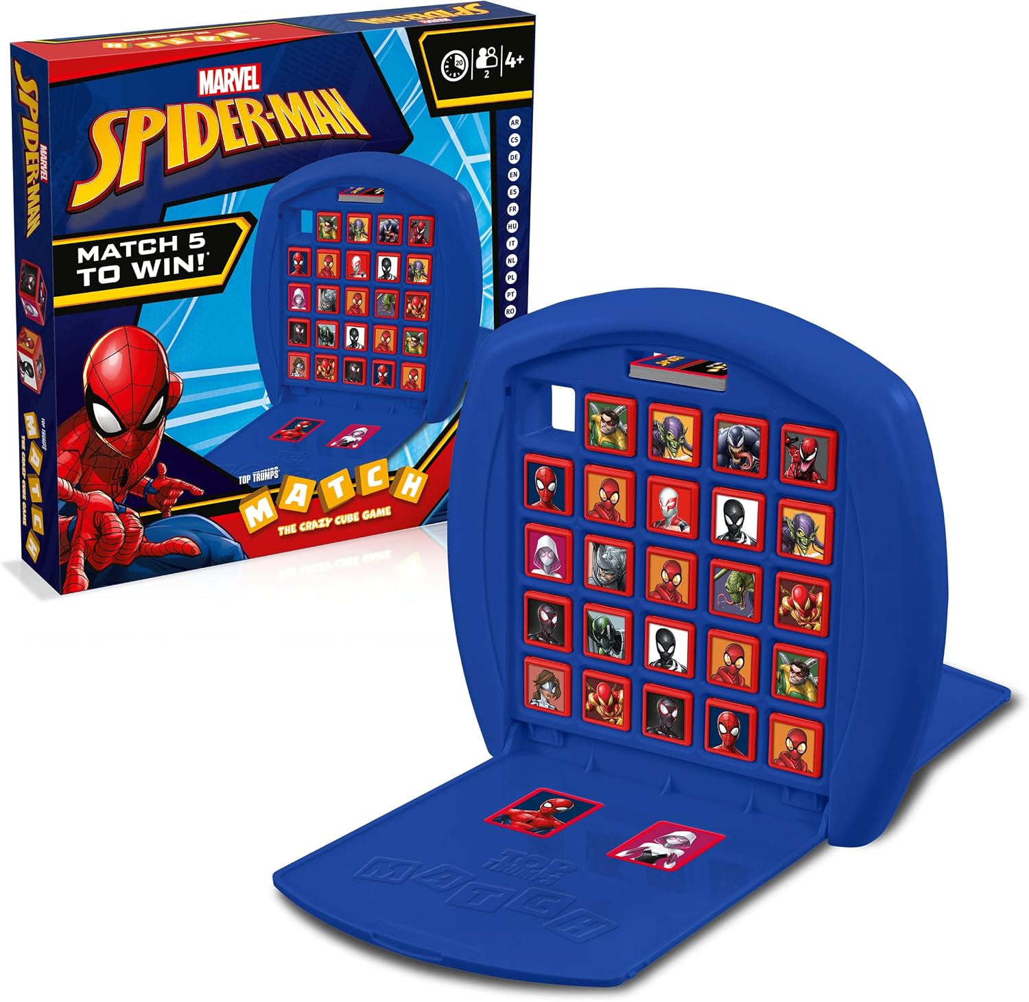 Detalle de Winning Moves Match Spiderman Jeu de Voyage 2 joueurs