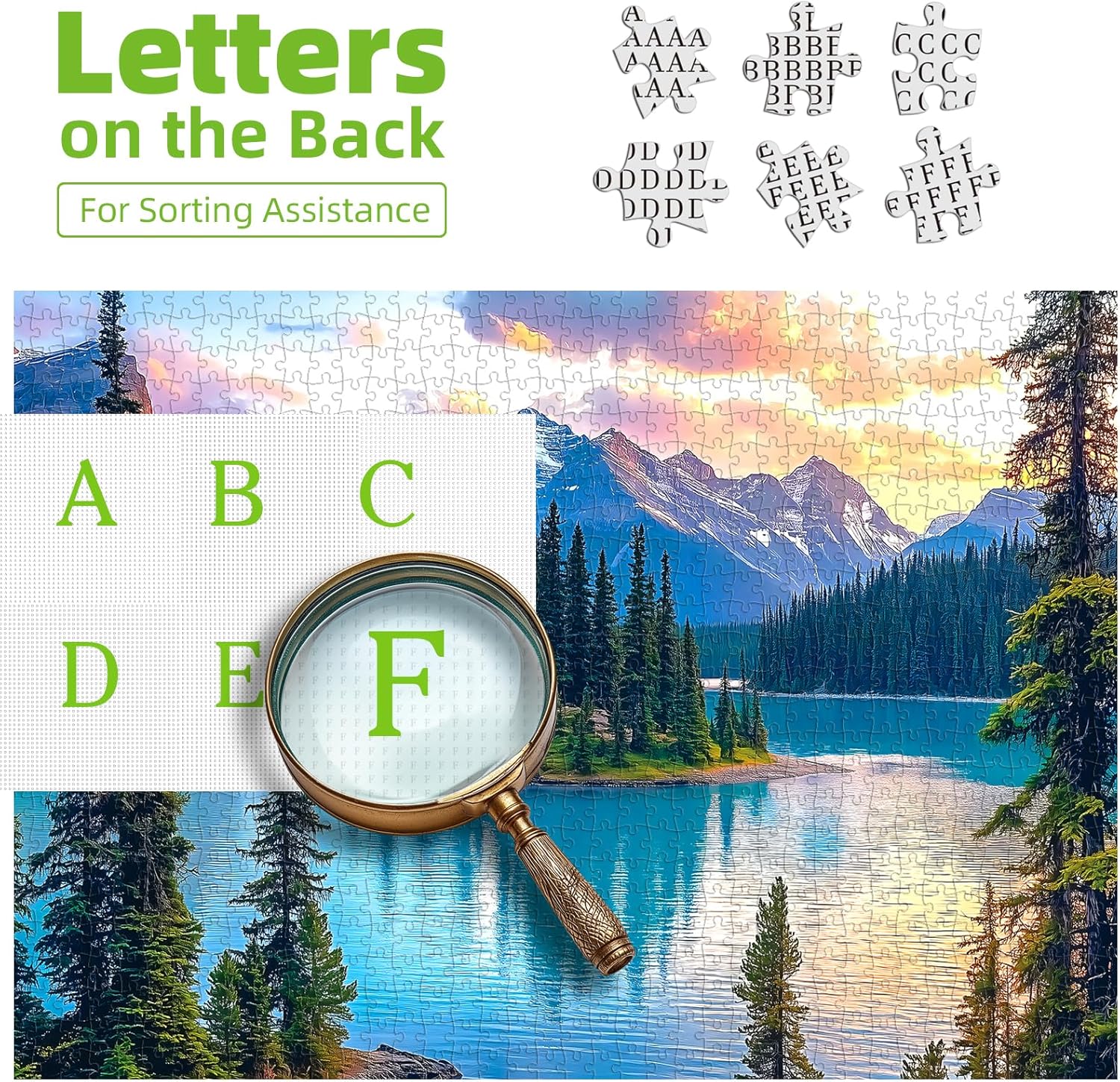 Detalle de Blueforest Moraine Lake 1000-Piece Jigsaw Puzzle (Banff National Park) for Adults, 27.5x19.7 in