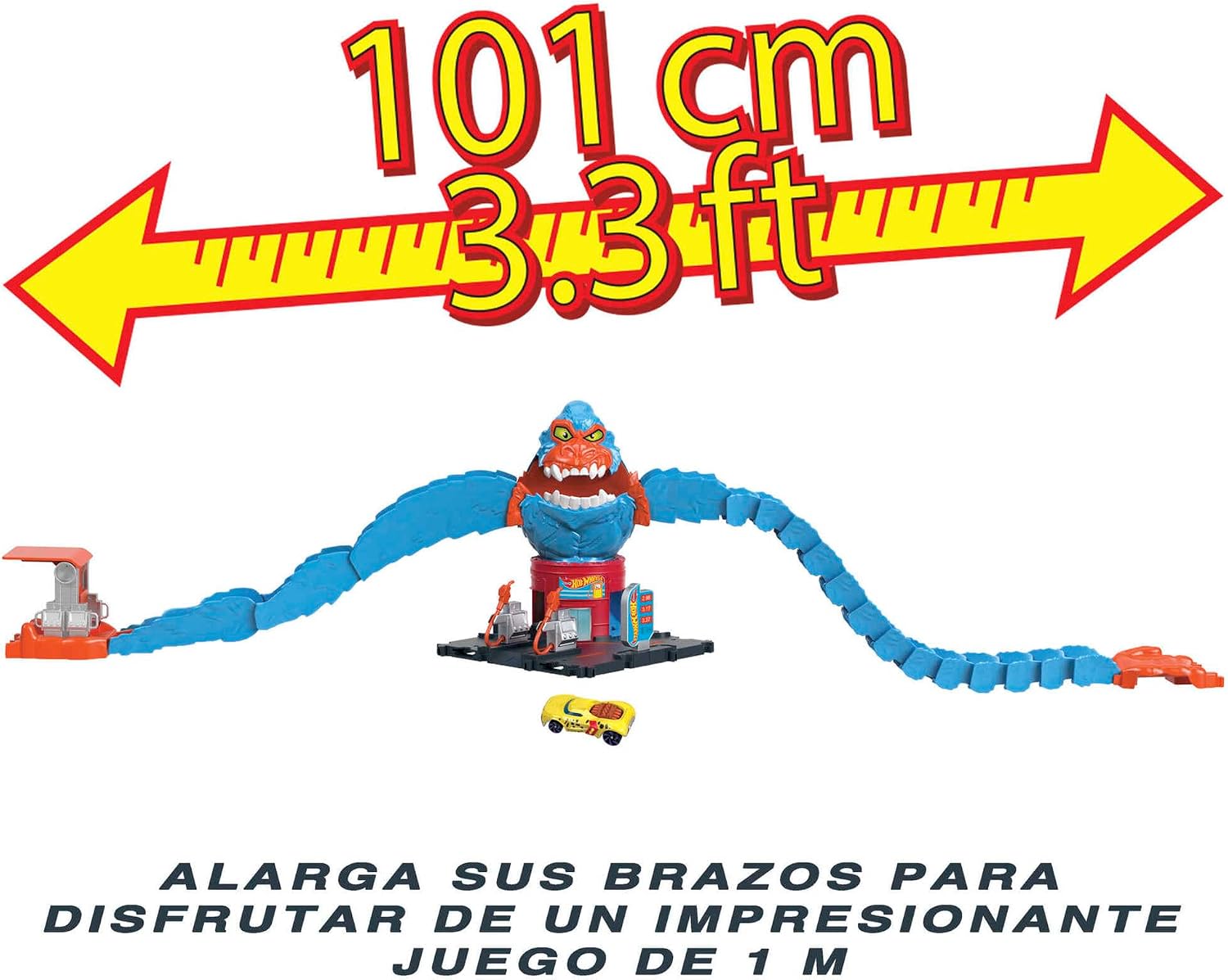 Detalle 1 de Hot Wheels City: Pista Gorila en la Gasolinera 🦍