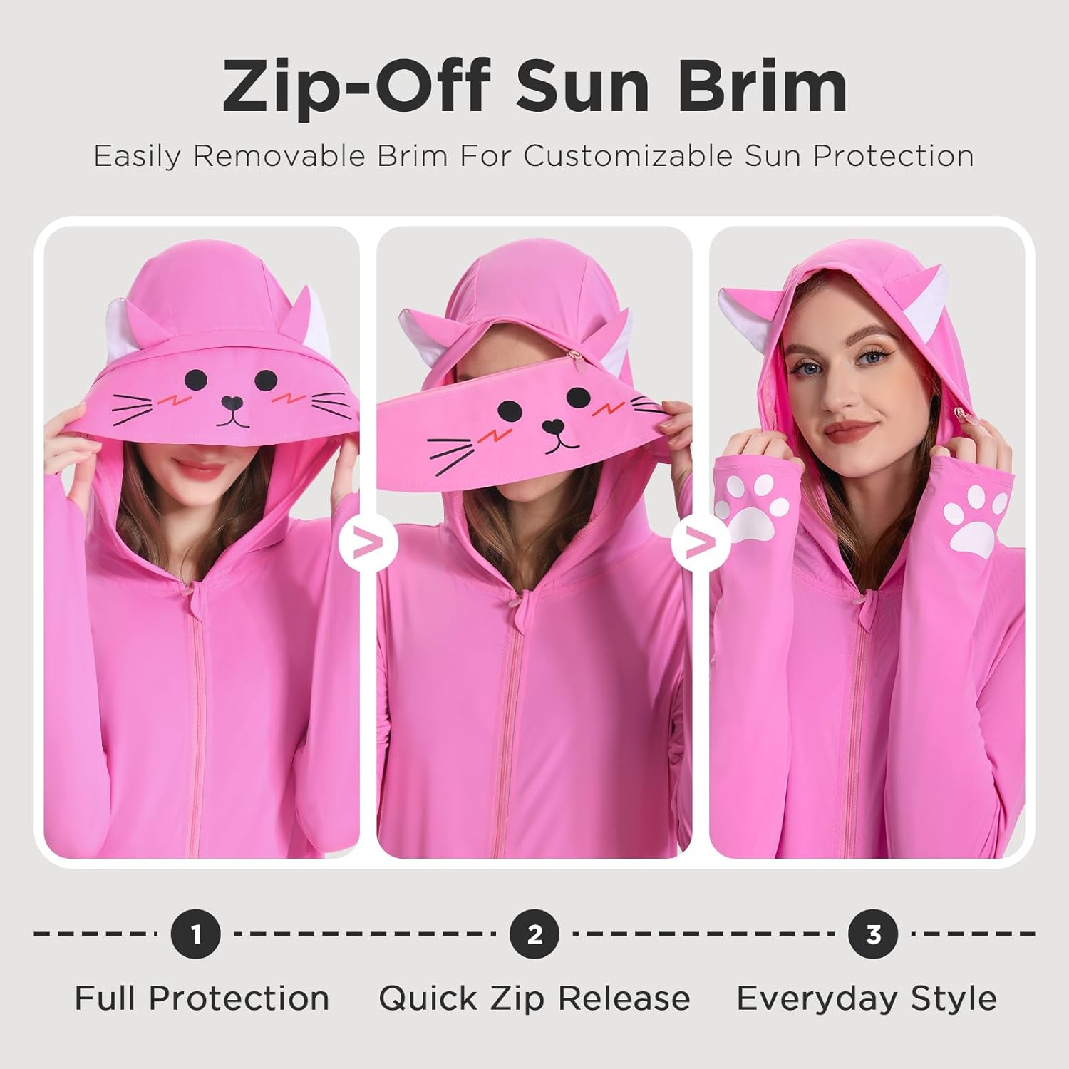 Thumbnail 6 de OLAOLA UV Langarm Rash Guard mit Reißverschluss – UPF 50+ Sonnenschutz für Schwimmen, Surfen, Strand (S-L)