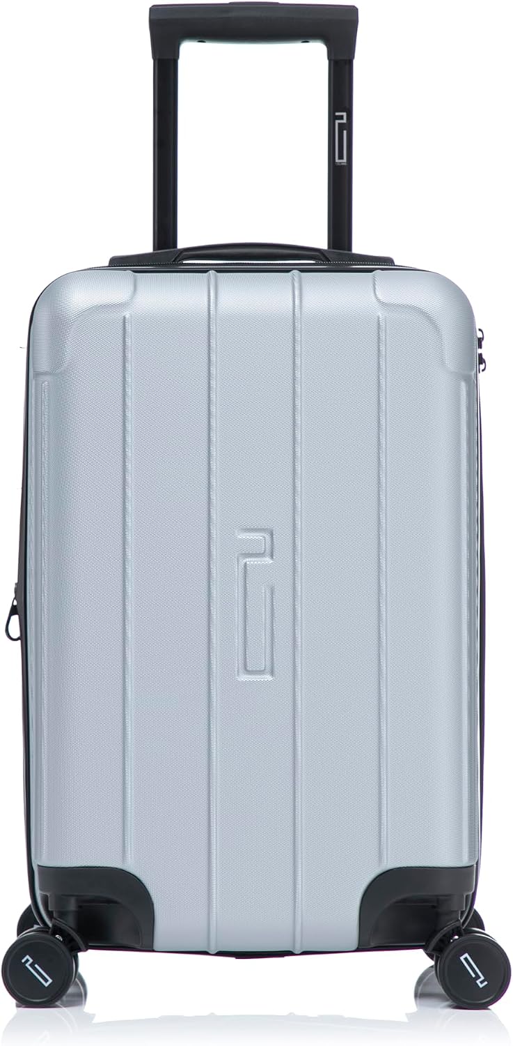 Detalle de CELIMS Valigia Cabina 55x35x25 cm con ripiani, Lucchetto TSA e ruote 360° – Grigio