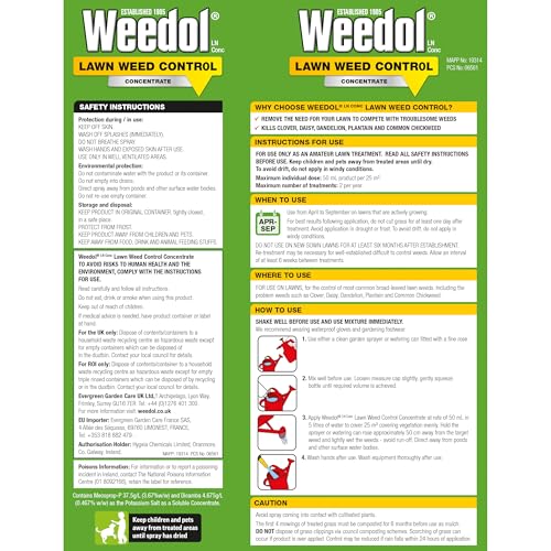 Thumbnail 1 de Weedol Lawn Weedkiller, Concentrate 1L — Kills Weeds Not Lawns