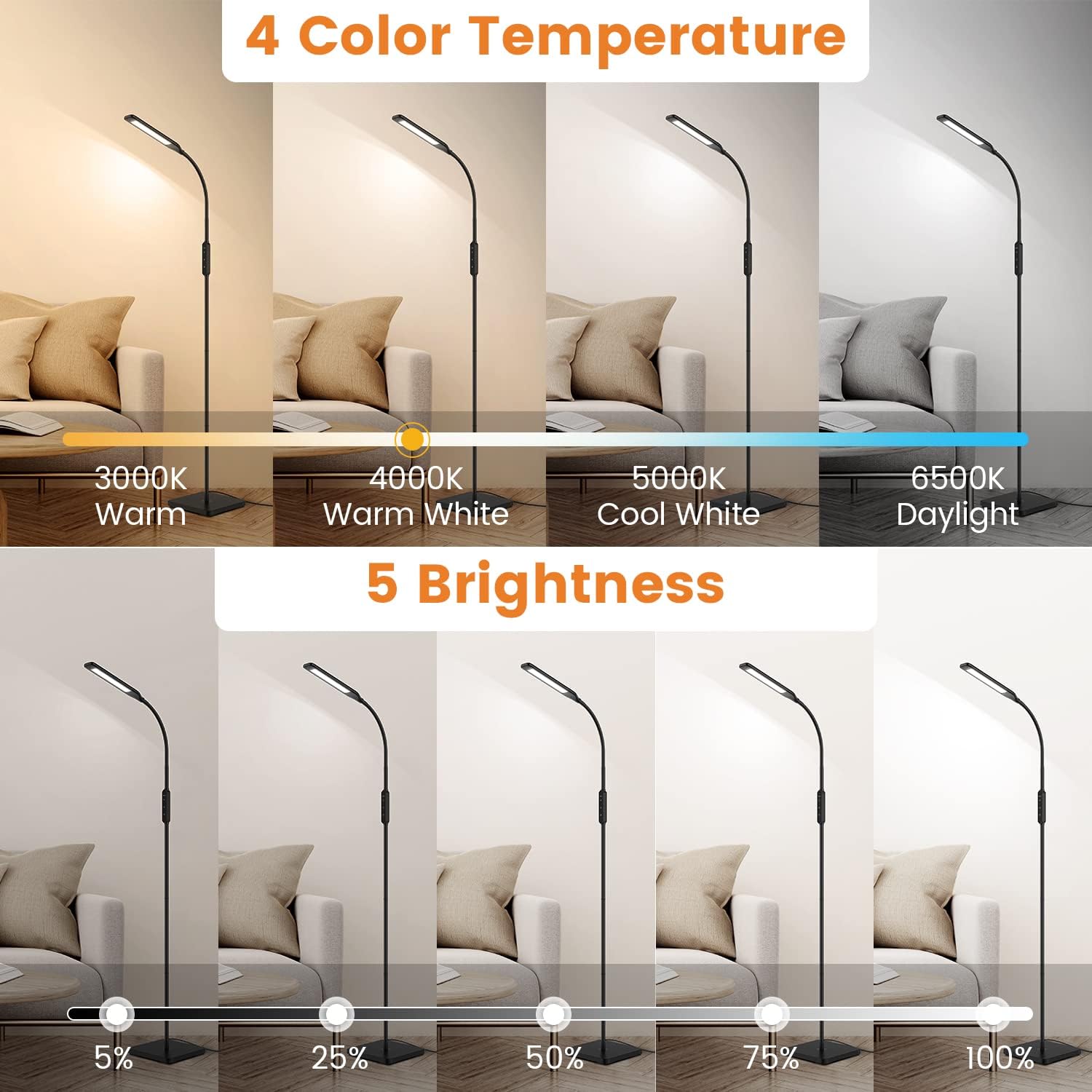 Thumbnail 2 de Lastar LED Floor Lamp 12W adjustable brightness