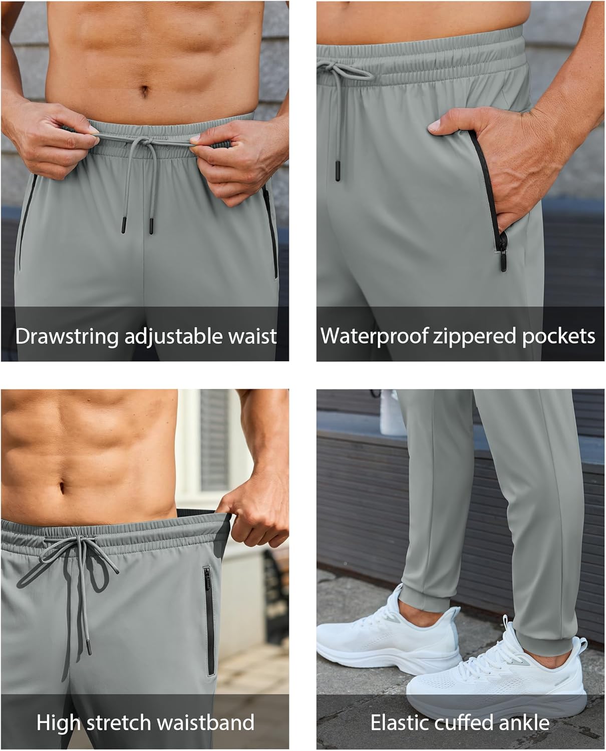 Thumbnail 5 de FOGFIRE Men's Sweatpants with Zipper Pockets — Lightweight Athletic Joggers
