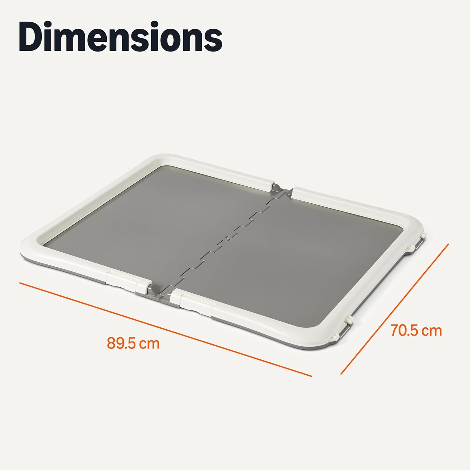 Detalle de Amazon Basics Tapis d’Entraînement pour Chien XL – 71,1 x 86,4 cm, blanc et anthracite