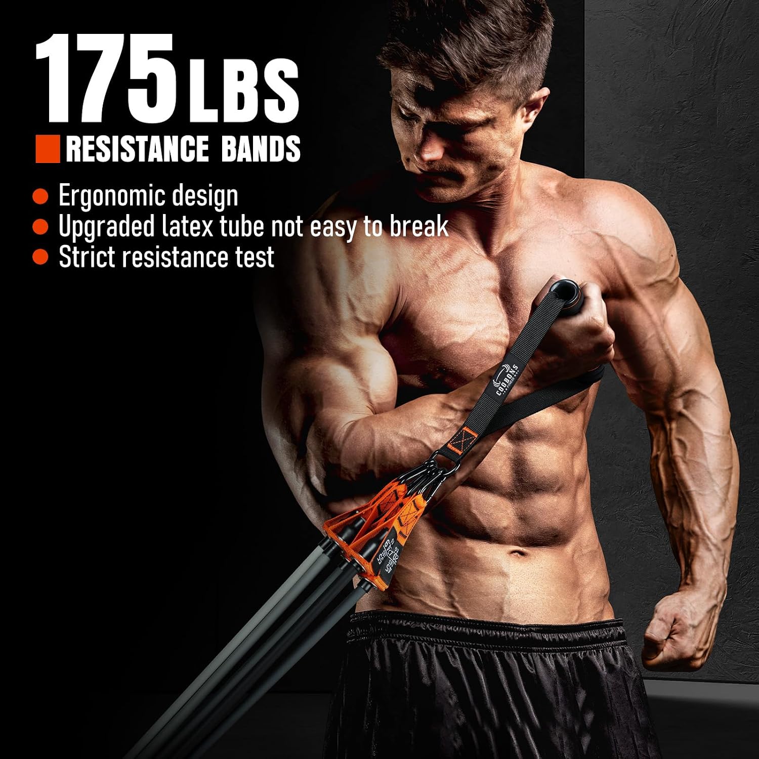 Detalle de 175lb Resistance Bands with Handles 🏋️♀