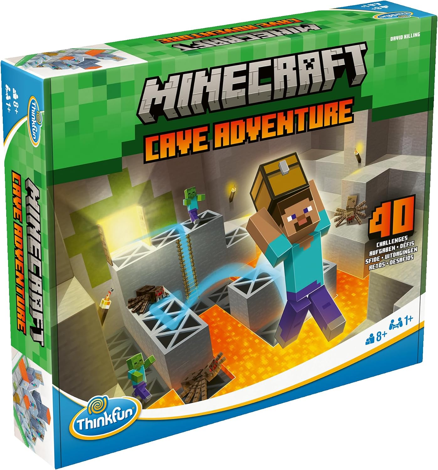 Detalle de ThinkFun 76700 Minecraft Cave Adventure-logicaspel met 40 puzzels