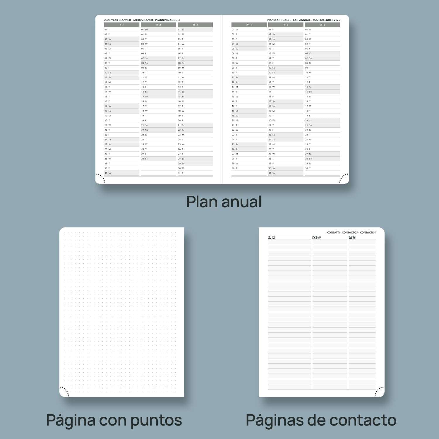 Thumbnail 4 de POPRUN Agenda 2026 Semana Vista 16 x 10,5 cm