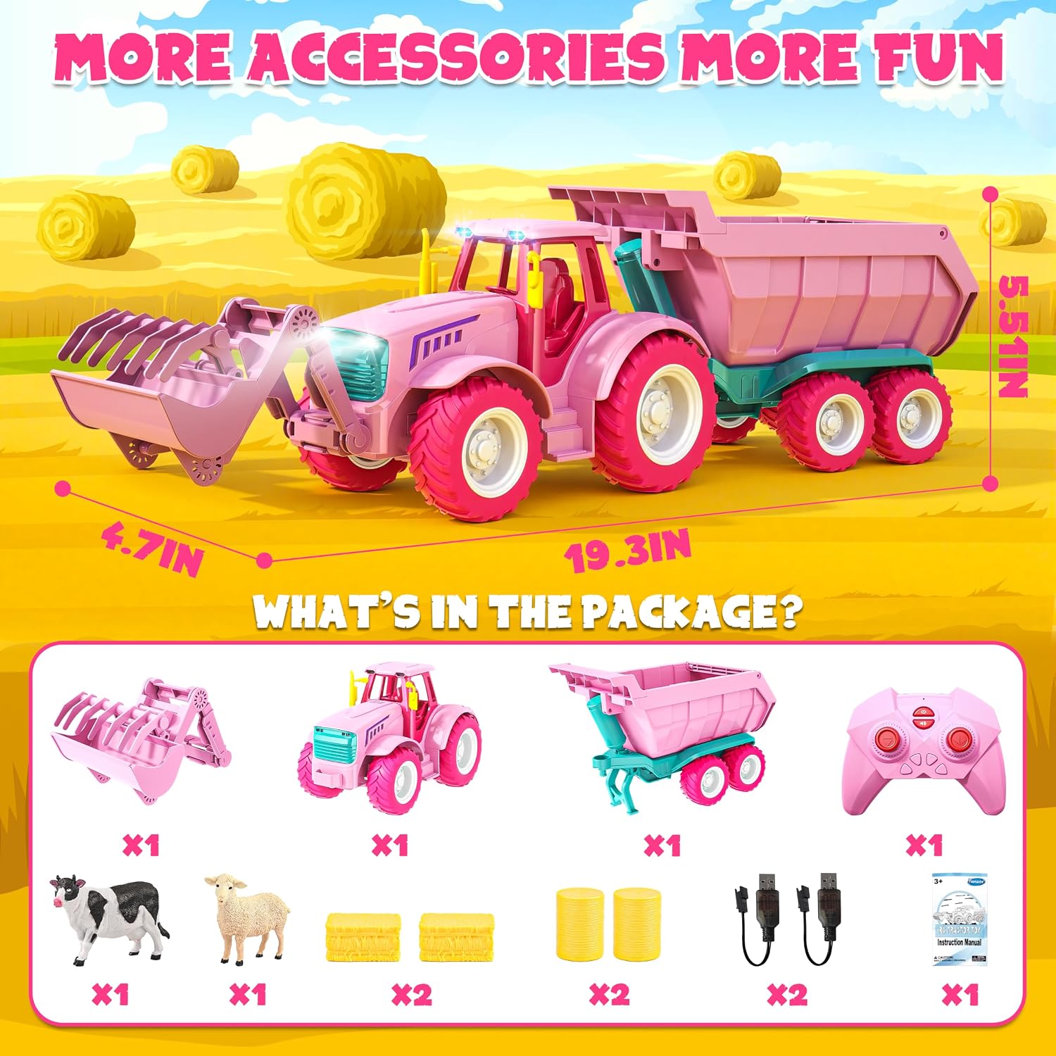 Thumbnail 5 de Funwee RC Farm Tractor Toy 2.4GHz