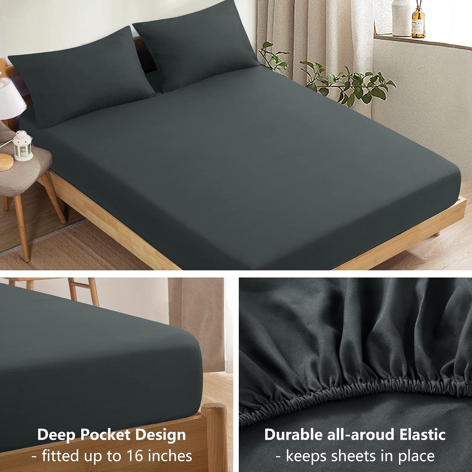 Thumbnail 3 de RUIKASI Bedding Double 4-piece set, 200cm deep pockets
