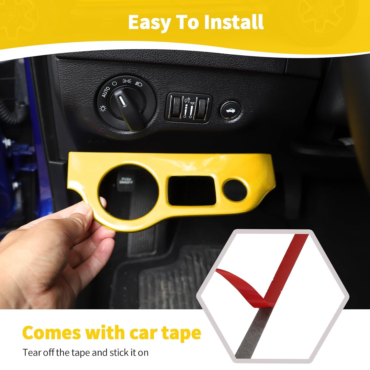 Detalle 1 de RT-TCZ Headlight Switch Panel Trim Cover for Dodge Challenger